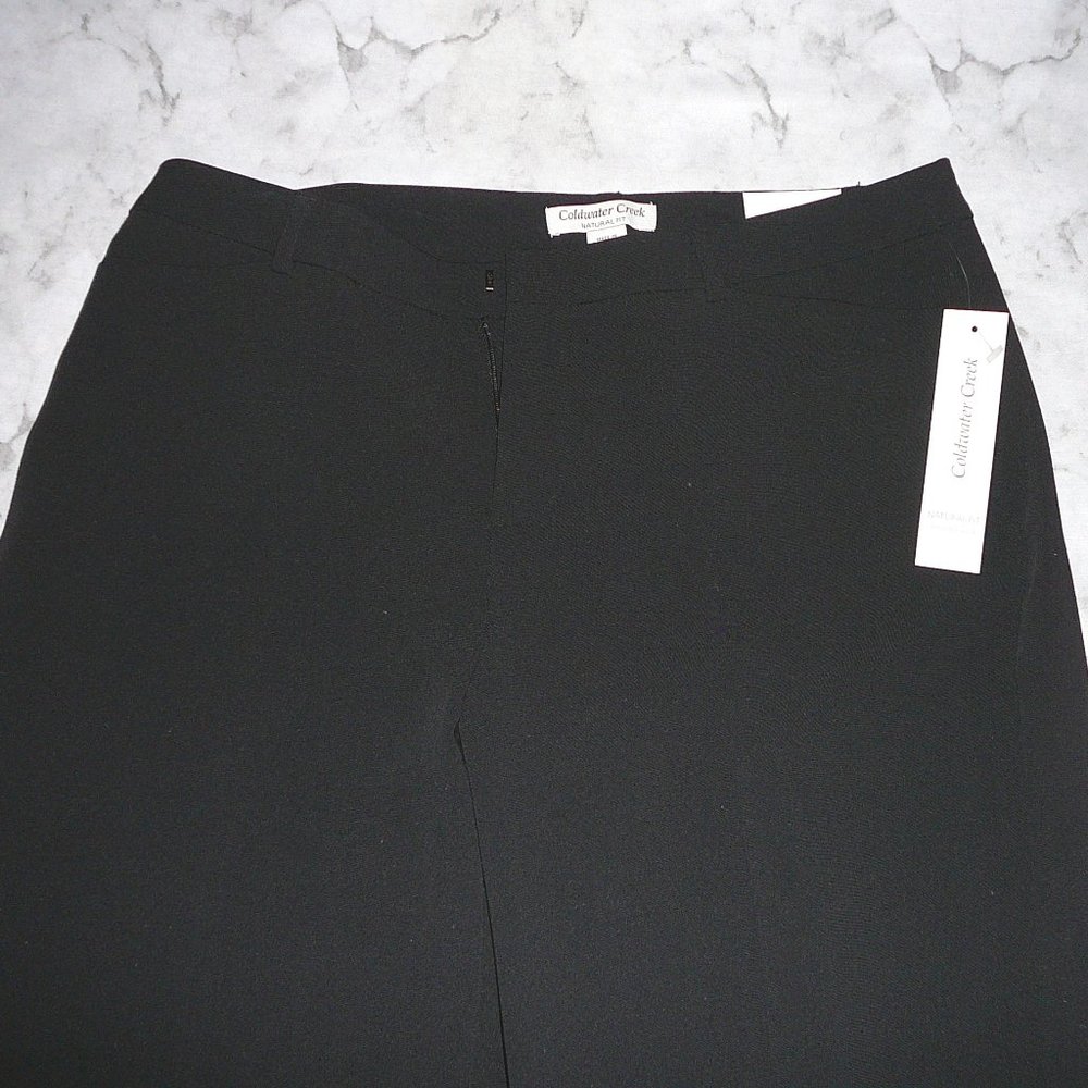 NWT Coldwater Creek Black Boot Cut Trouser Pants 8 - Picture 5 of 8